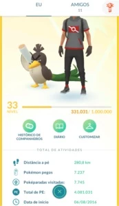 Conta Pokémon GO lvl 33, barata pra ir logo