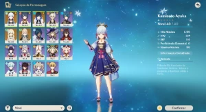 Conta Ar 22 Ayaka + Yelan + Cortadora Da Neblina Reforjada - Genshin Impact