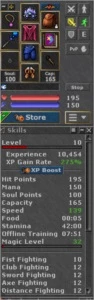 EK LVL 53 Ferobra +Sorcerer ML 31+Soft Boots + 10D PA+Coins - Tibia