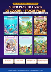 Kit 50 livros em PDF para colorir - eBooks