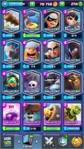 Conta Clash Royale level 8 4495 troféus + Lendárias
