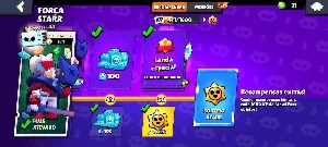 Conta de brawl stars com o passe plus