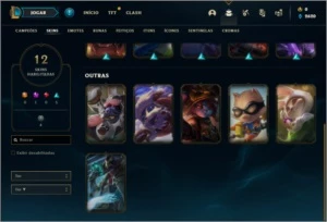 Conta ouro 4 com 12 skins e 55 champs - League of Legends LOL