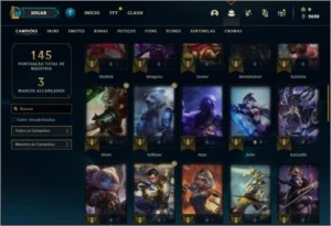 Conta ouro 4 com 12 skins e 55 champs - League of Legends LOL