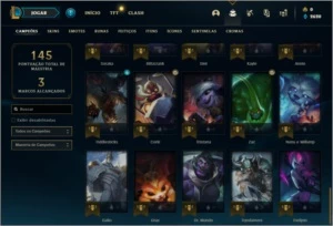 Conta ouro 4 com 12 skins e 55 champs - League of Legends LOL
