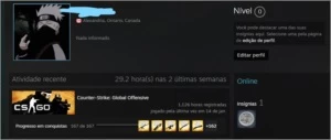 CSGO PRIME XERIFE / SEM MEDALHAS, 1K DE HORAS - Counter Strike