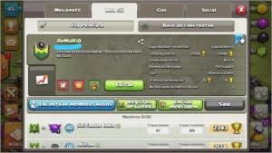 Clã Nv 9 (21 Vitórias Seguidas) Liga Ouro l + CV 7 Brinde - Clash of Clans