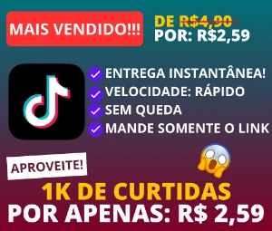 [PROMO] 1K de Curtidas para o TIKTOK -> R$2,59 - Redes Sociais