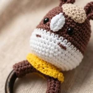 Chocalho Cavalo Gravata Amigurumi - Artesanato e Personalizados