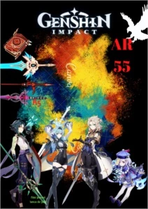 Xiao + eula + Albedo + qiqi + espadao celestial e T4 tops - Genshin Impact