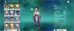 Xiao + eula + Albedo + qiqi + espadao celestial e T4 tops - Genshin Impact