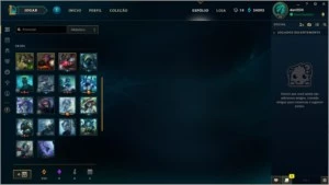 Conta league of legends borda platina LOL