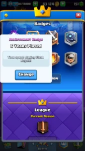 conta de 6 anos clash royale