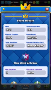 conta de 6 anos clash royale