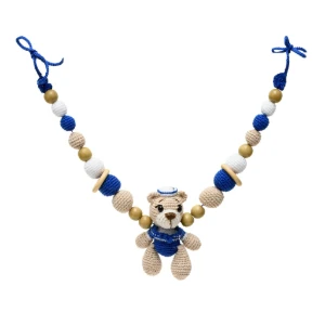 Brinquedo para berço urso marinheiro em amigurumi - Artesanato e Personalizados