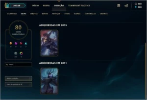 Conta com skins RARAS (Preço para vendar rapido) - League of Legends LOL