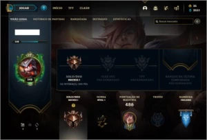 Conta bronze 1 com 130 champs e 57 skins ( MAIN ADC ) - League of Legends LOL