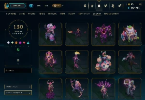 Conta 2016 E 487 Skins + Tft - League of Legends LOL