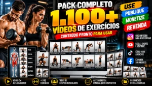 Pack Com 1.100+ Vídeos De Exercícios Fitness - Vídeos e Cortes Cortes Virais