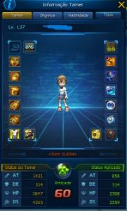 Conta LADMO Servidor Omegamon - Digimon Masters Online