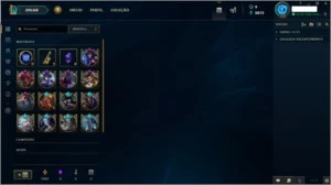 Conta LOL Gold V, Quase todos os champs e 350 skins Leia TD - League of Legends