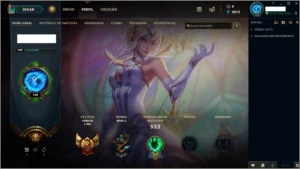 Conta LOL Gold V, Quase todos os champs e 350 skins Leia TD - League of Legends