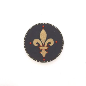 Quadrinho Flor de Liz Preto - Artesanato e Personalizados