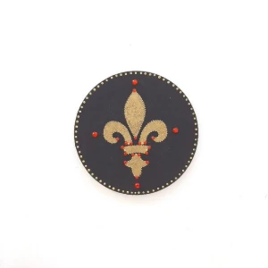 Quadrinho Flor de Liz Preto - Artesanato e Personalizados