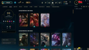 Conta LoL com 99 Skins + Conta Valorant com 17+ Skins - League of Legends