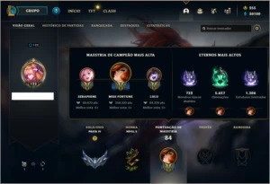 CONTA LEVEL 122 - PRATA IV - 10 PDL - COM EA PARA MUDAR NICK - League of Legends LOL