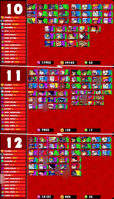 [ Menor Preço! ] Contas de Brawl Stars de Todos os Tipos