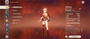 CONTA COM RAIDEN + YOIMIYA + KOKOMI + 1 ARMA 5 ESTRELAS - Genshin Impact