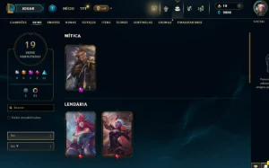 FULL ACESSO 43 CHAMPS + 19 SKINS BORDAS E CHROMAS - League of Legends LOL