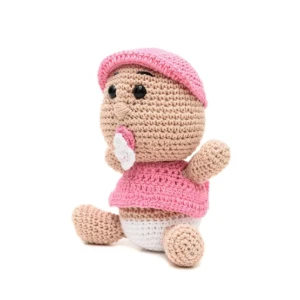 Bebê de chupeta em amigurumi - Artesanato e Personalizados