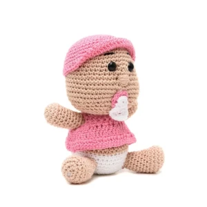 Bebê de chupeta em amigurumi - Artesanato e Personalizados
