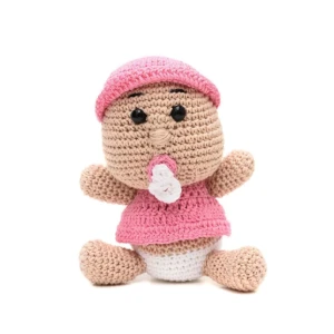 Bebê de chupeta em amigurumi - Artesanato e Personalizados