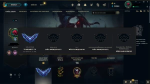 Conta Lol - Diamante 4, 56% De Wr(E-Mail Não Verificado) - League of Legends