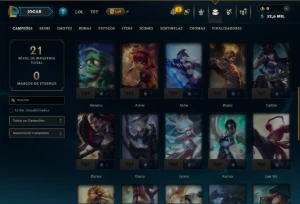 Platina 3 com 35 Champs e 1 Skin - League of Legends LOL