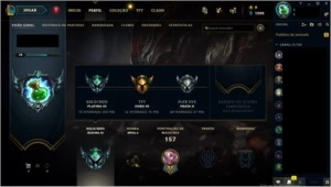 Conta League of Legends Platina 3 100 pdl LOL