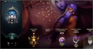 Conta Gold 1  LOL | Não é smurf | lvl 303 | Falta 26 champs - League of Legends