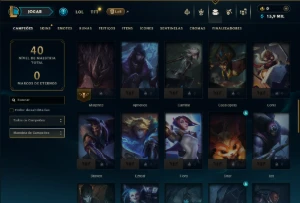 Prata 2 com 50 Champs e 5 Skins +1 Prestigio - League of Legends LOL