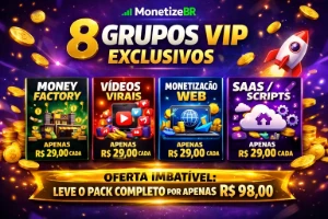 Pack de conteúdos para lucrar online