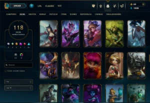 Unranked com 150 Champs e 118 Skins ( MONO SUP ) - League of Legends LOL