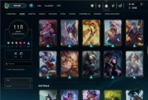 Unranked com 150 Champs e 118 Skins ( MONO SUP ) - League of Legends LOL