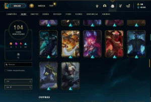 Unranked com 150 Champs e 104 Skins - League of Legends LOL