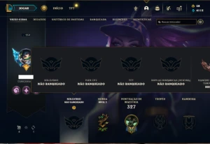 Unranked com 150 Champs e 104 Skins - League of Legends LOL
