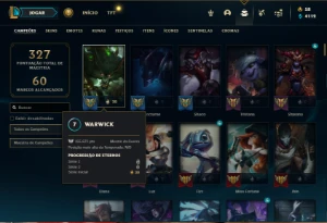 Unranked com 150 Champs e 104 Skins - League of Legends LOL