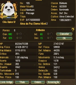 Wb Rb 2 Nv. 105 - Full Set G17 Up3 Pedra Atq E Def Nv. 3 +11 - Perfect World PW