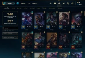 Conta prata 4 com 110 Champs e 123 Skins + 8 Espolios - League of Legends LOL
