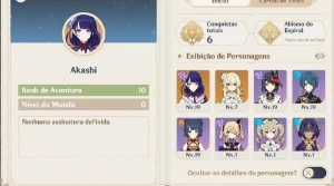 Conta com Shogun Raiden + Xingqiu + Xiangling - Genshin Impact